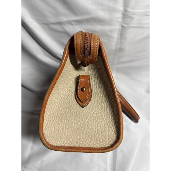 Vintage Dooney & Bourke Beige Brown Pebble Leather Satchel - Picture 3 of 16